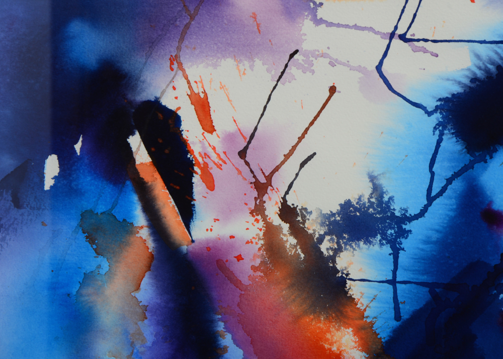 Elizabeth O'Neill Original Watercolor Painting "Lightning"