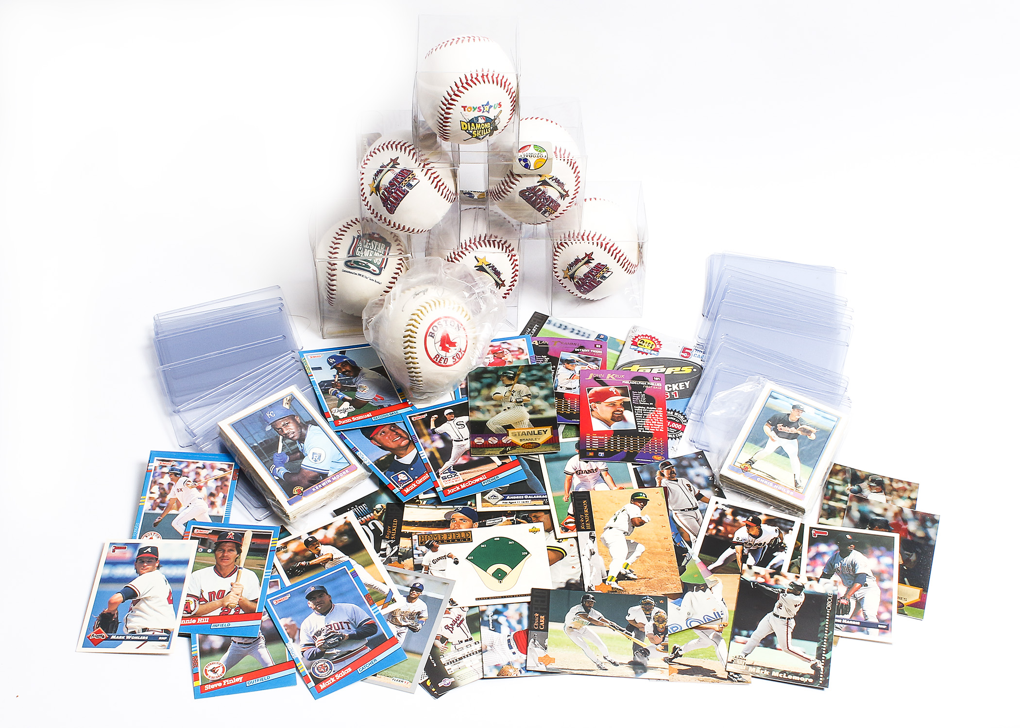 Assortment of Collectible Baseballs and Cards