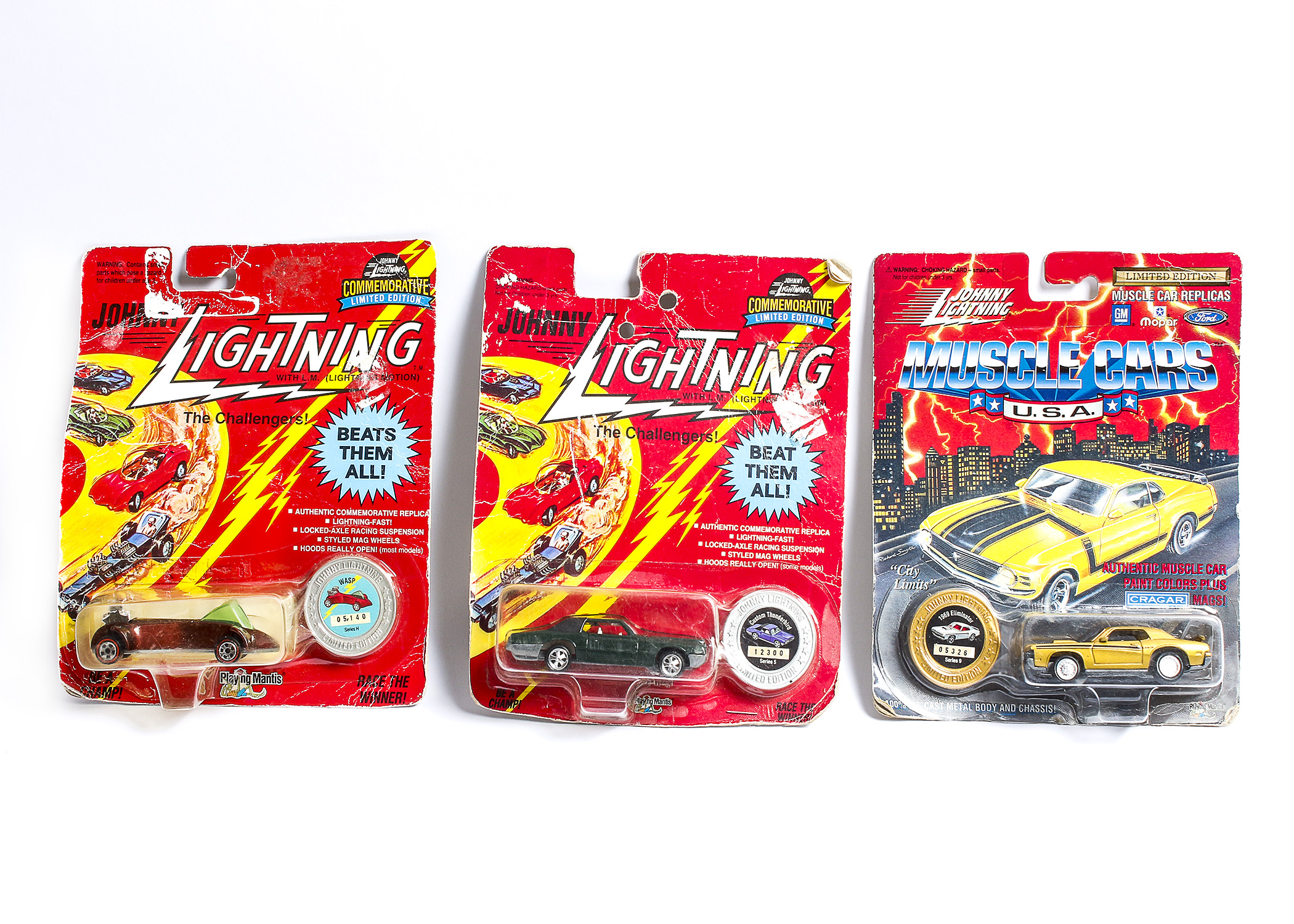 Set of Johnny Lighting Muscle Cars