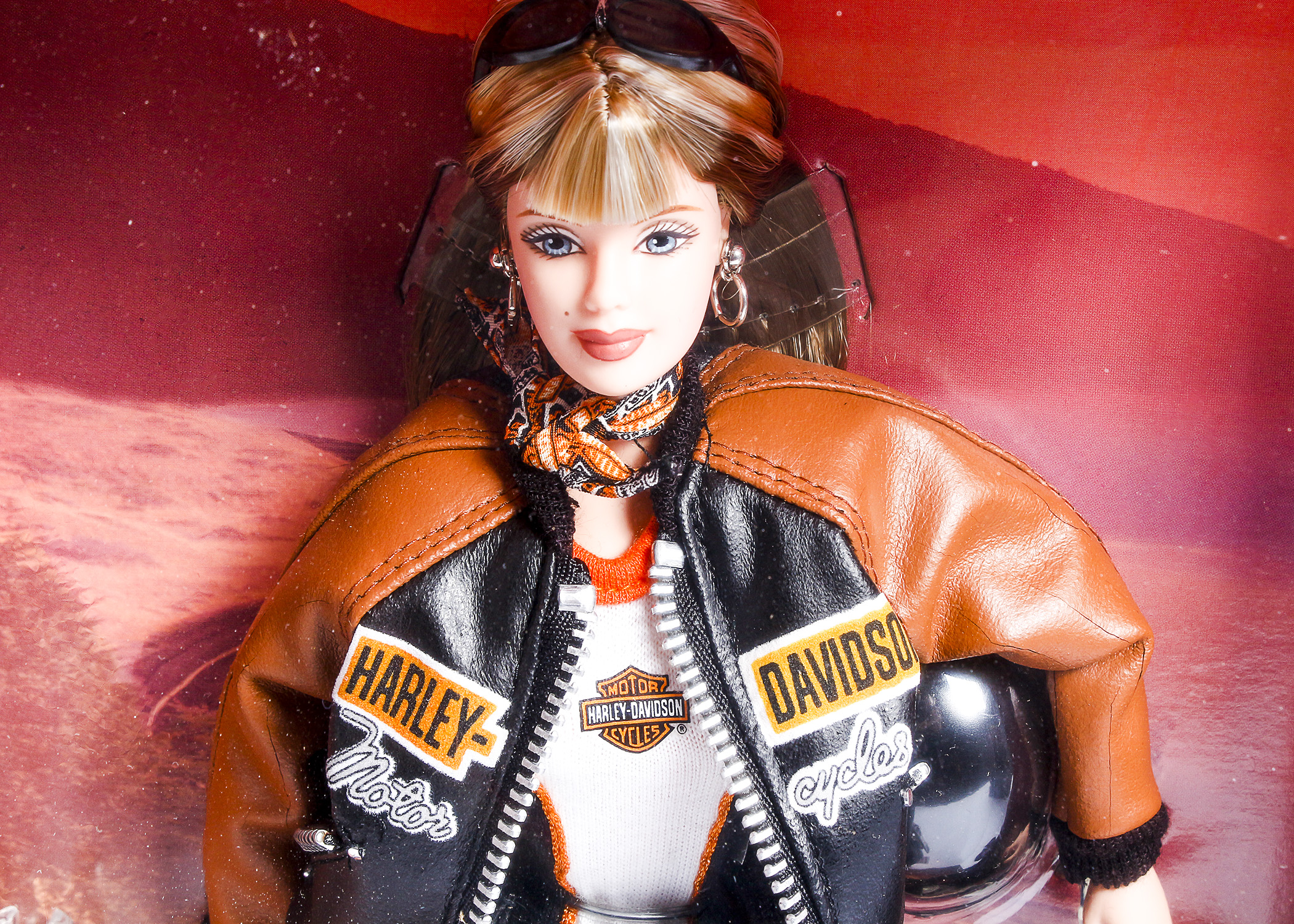 Pair of Harley Davidson Barbie Dolls