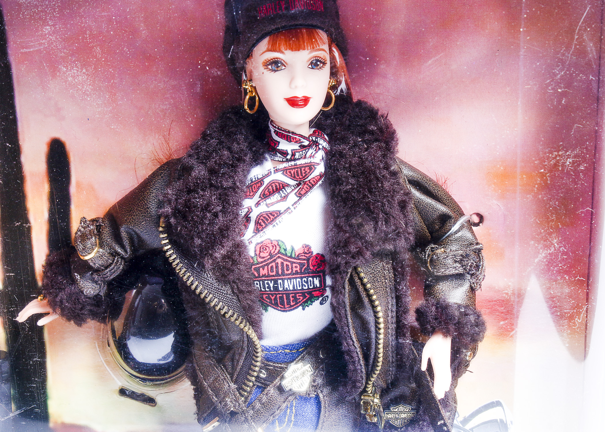 Pair of Harley Davidson Barbie Dolls