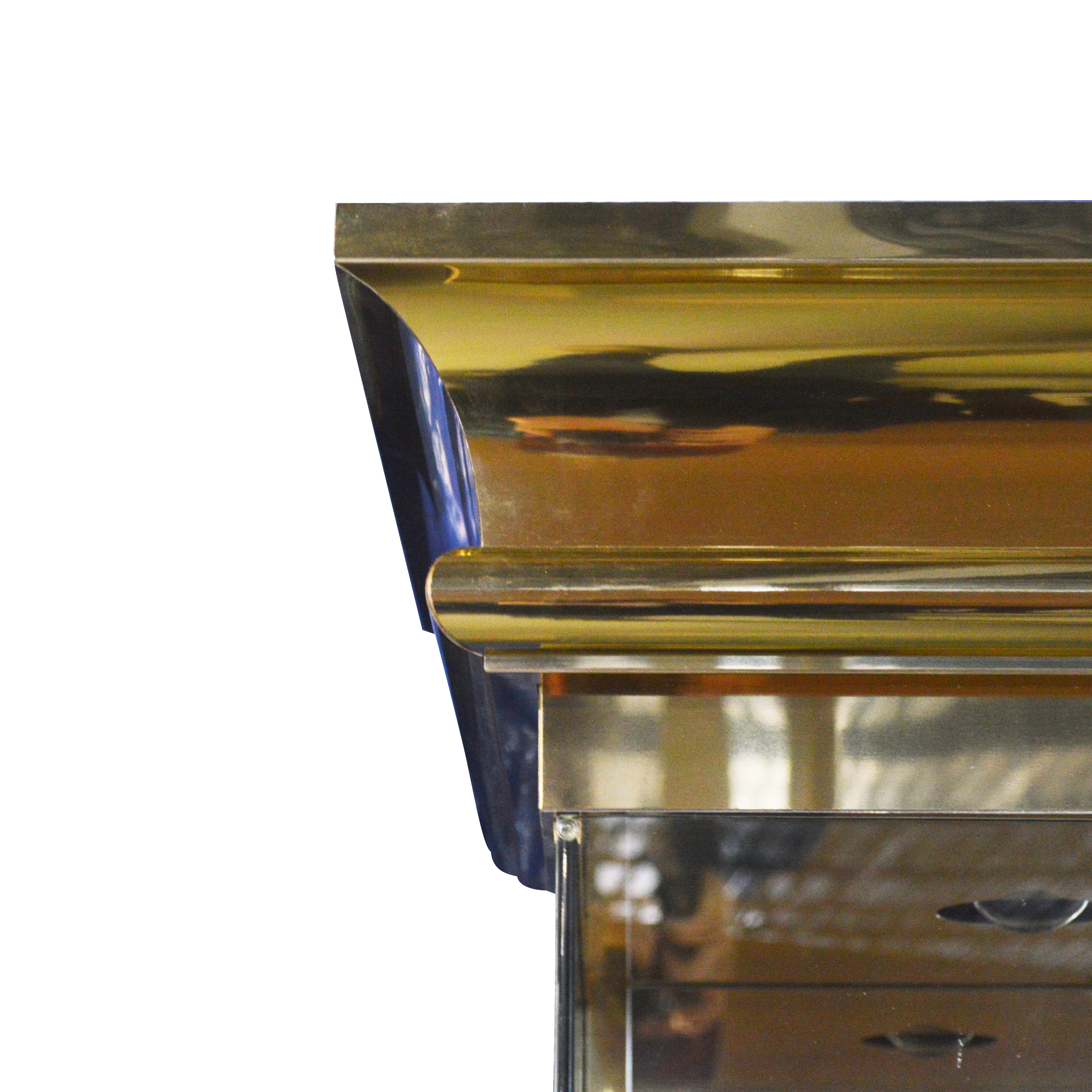 Pair of Brass and Glass Curio Cabinets