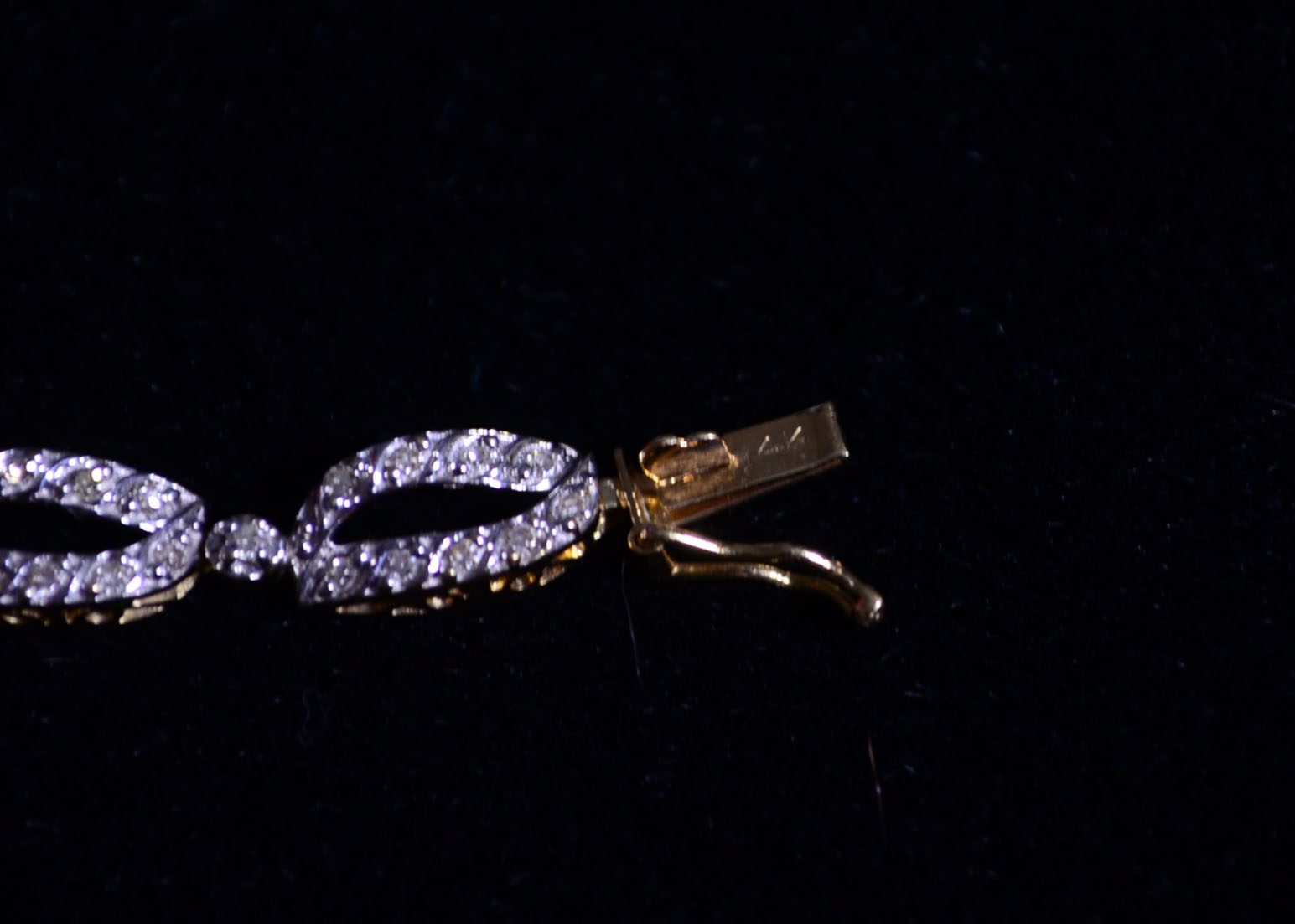 14K Yellow Gold Diamond Link Bracelet