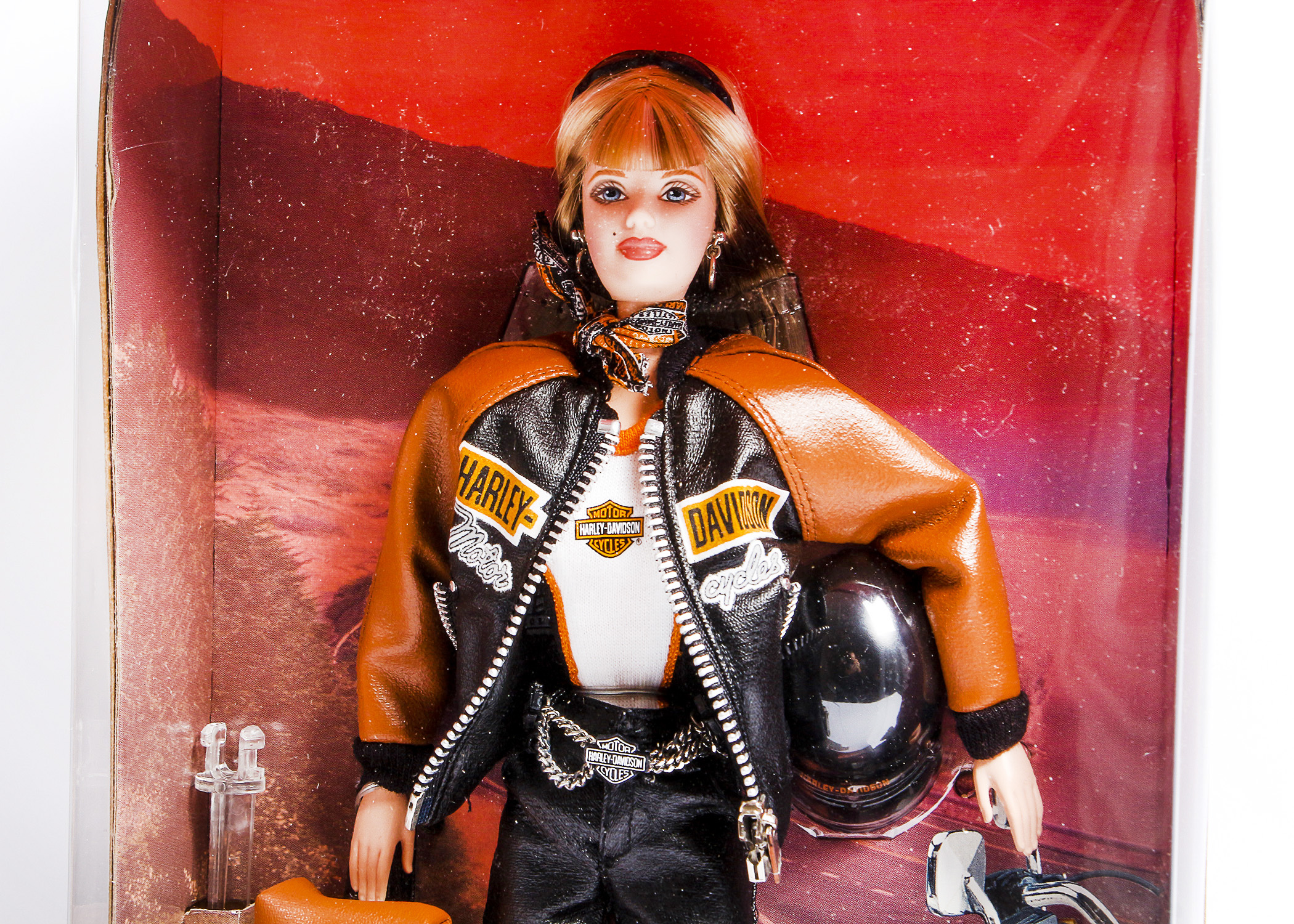 Trio of Harley Davidson Barbie and Ken Dolls