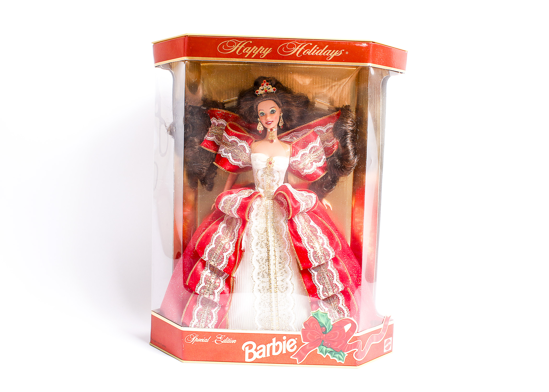 Pair of Happy Holidays Barbie Dolls