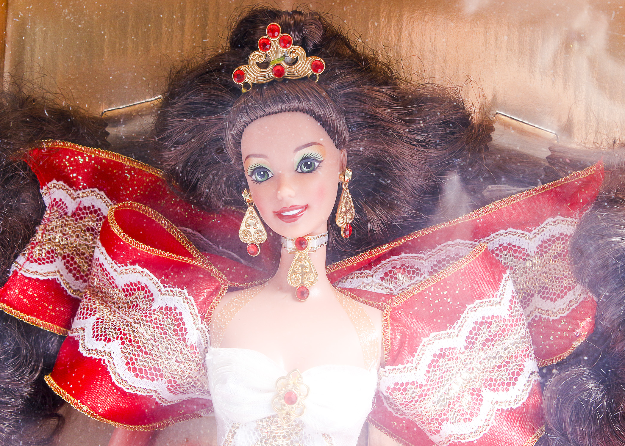 Pair of Happy Holidays Barbie Dolls