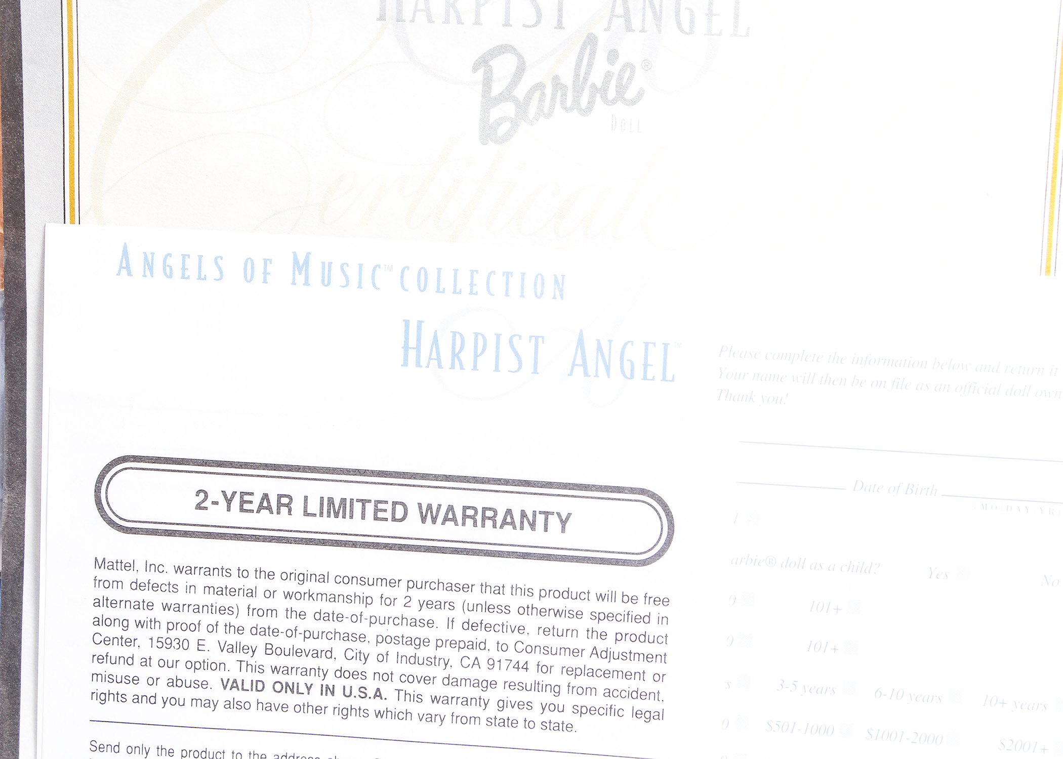 Harpist of Music Barbie