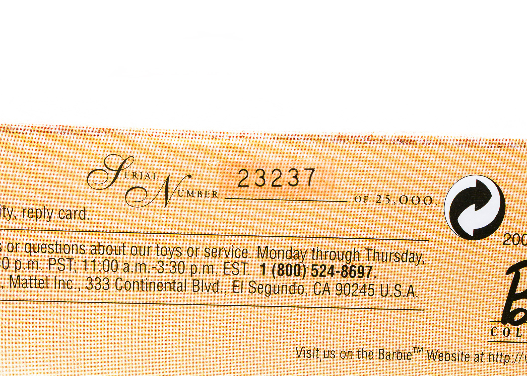 Pair of Limited Edition Golden Anniversary Barbie Dolls