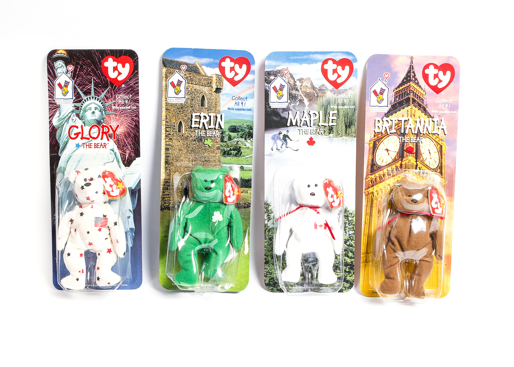 Set of Four McDonalds Beanie Babies