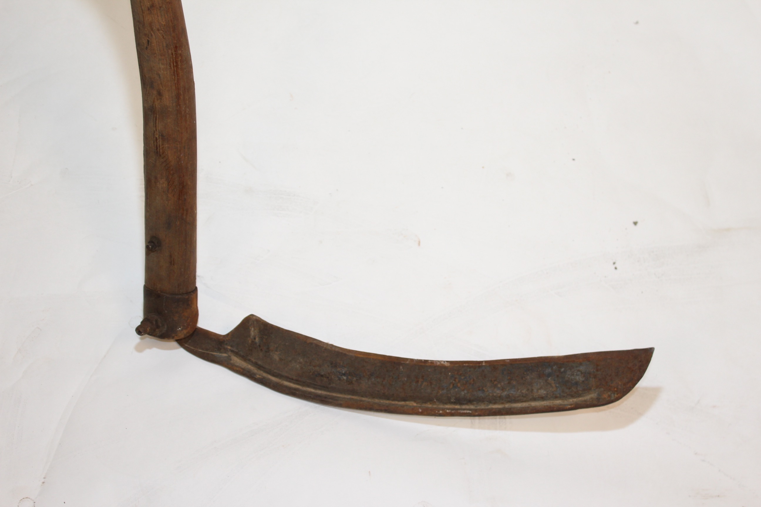 Antique Hay and Grain Two Handled Farmer's Scythe Sickle