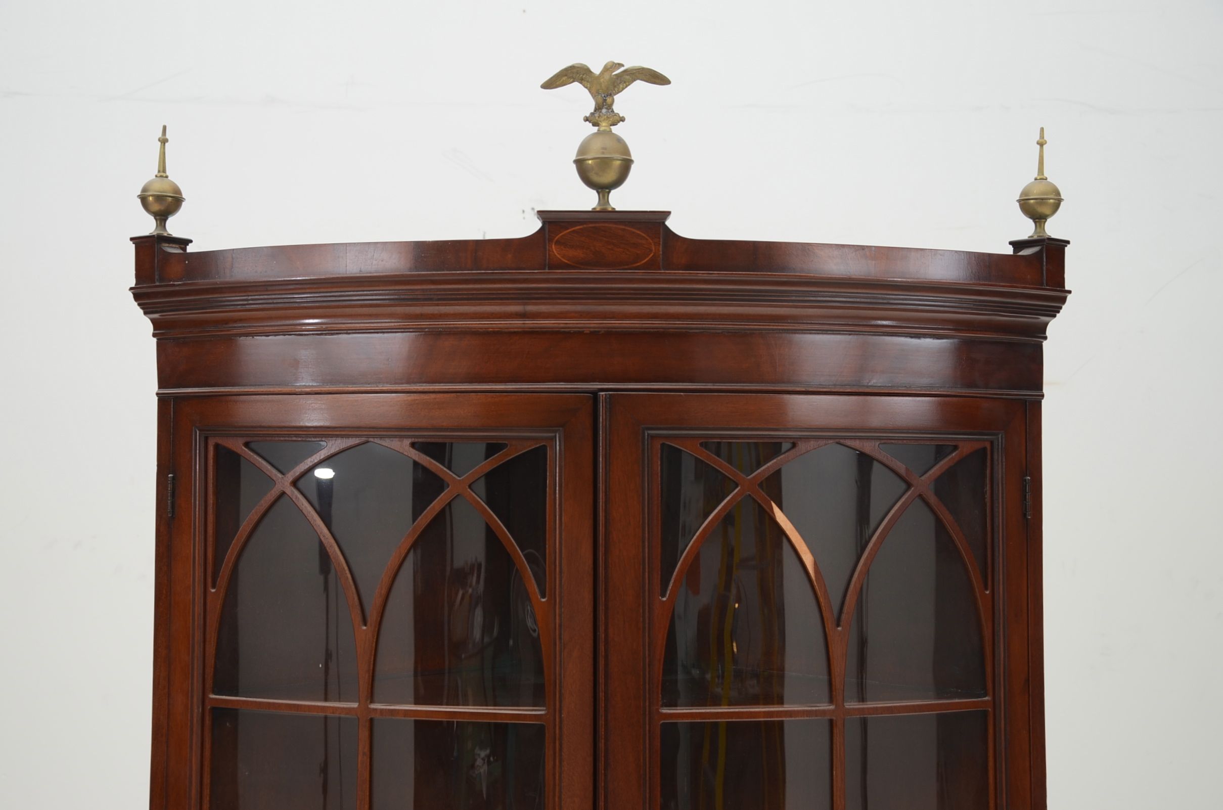 Hepplewhite Style Mahogany Corner Cabinet
