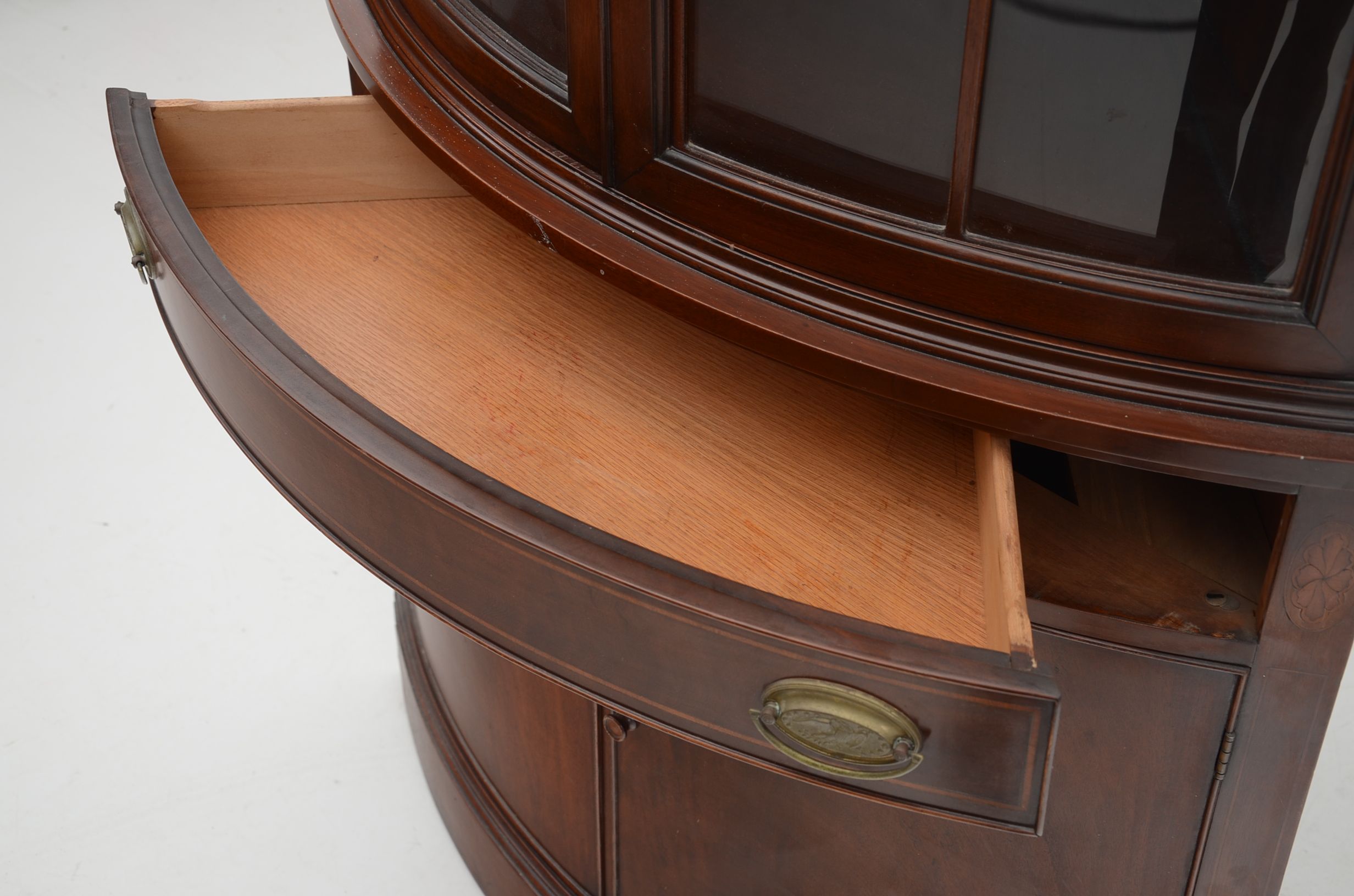 Hepplewhite Style Mahogany Corner Cabinet