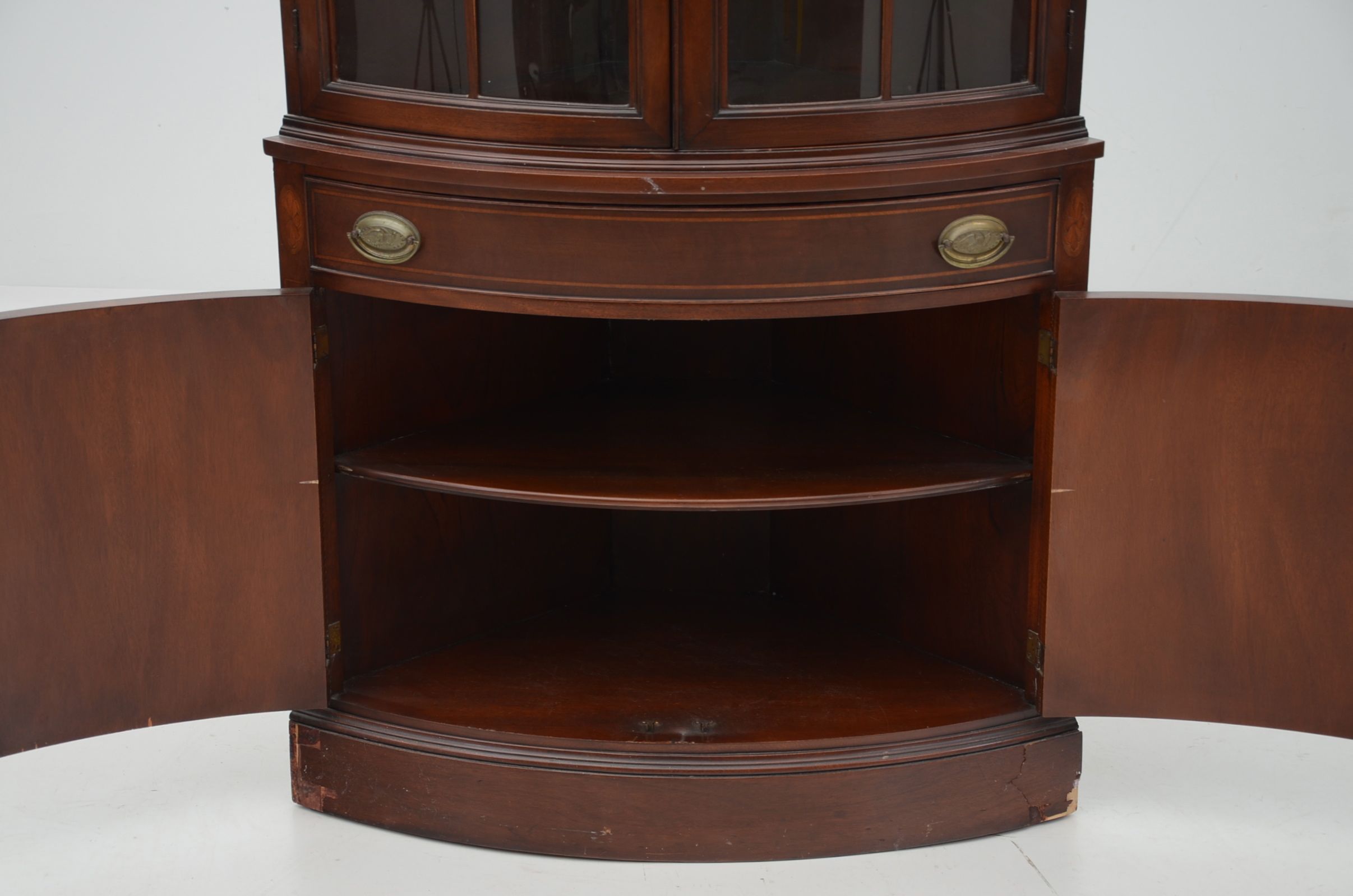 Hepplewhite Style Mahogany Corner Cabinet
