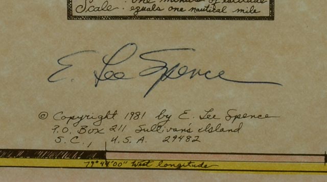 E. Lee Spence Signed Hand-tinted Lithograph "Gold Bug" from Poe