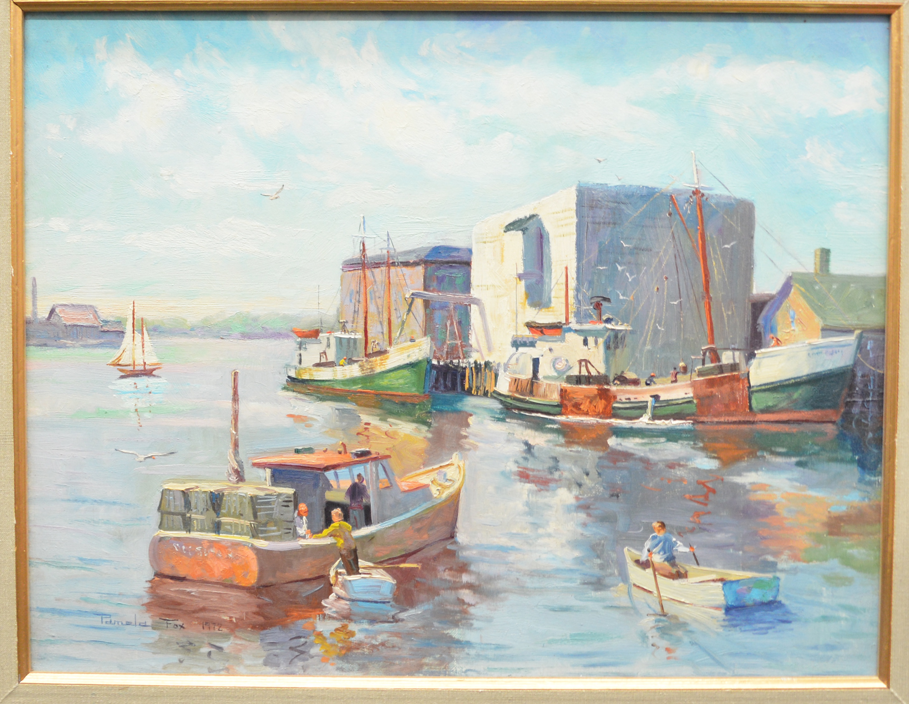Pamela Fox Nautical Oil Painting 1972