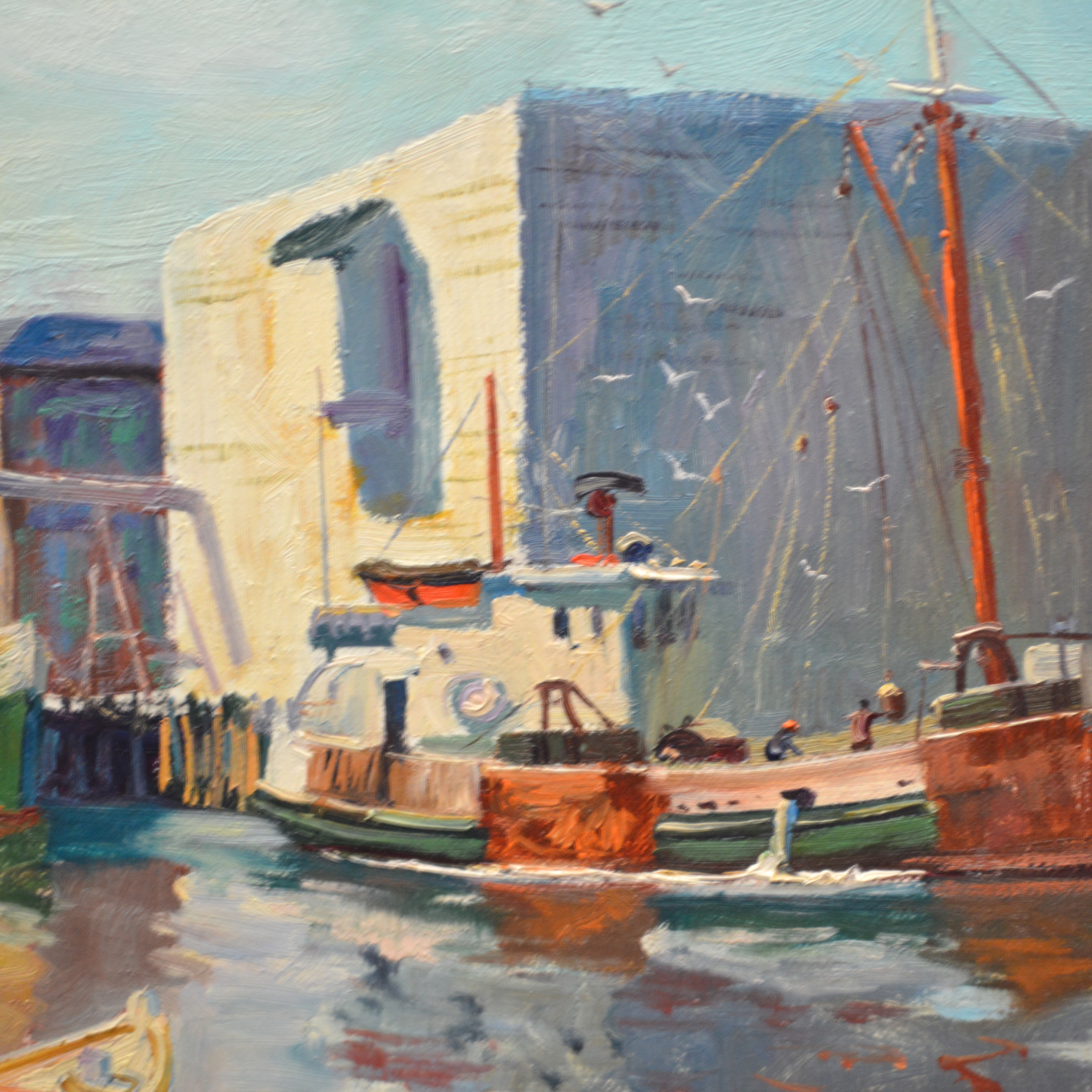 Pamela Fox Nautical Oil Painting 1972