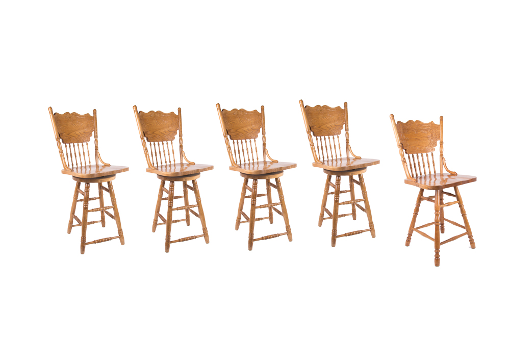 Oak Wood Bar Stools
