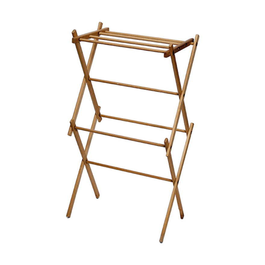 Vintage Collapsible Clothes Drying Rack