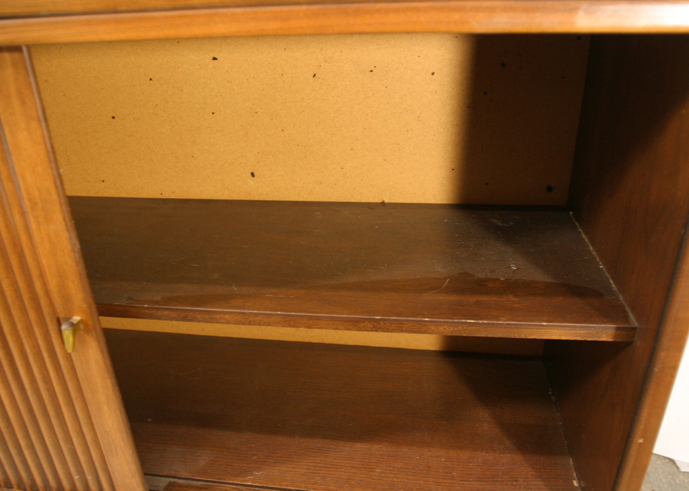 Vintage Mid Century Modern Craddock Walnut China Cabinet