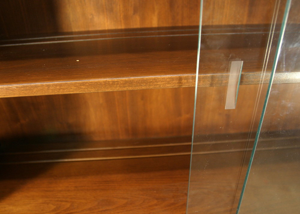 Vintage Mid Century Modern Craddock Walnut China Cabinet