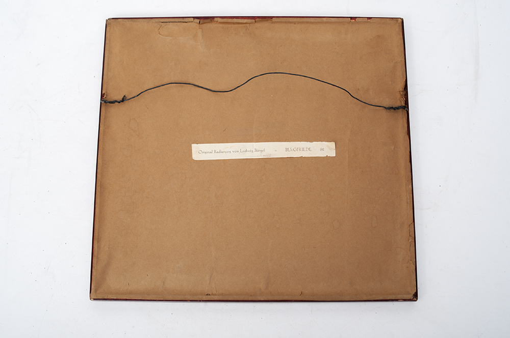 Hand-Colored Etching by Ludwig Burgel