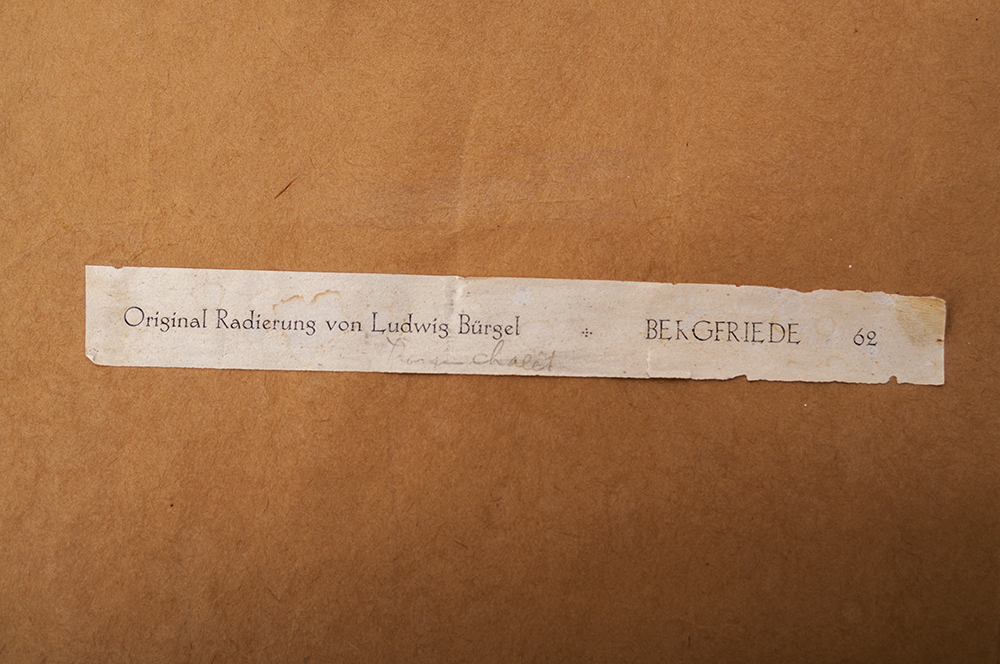 Hand-Colored Etching by Ludwig Burgel