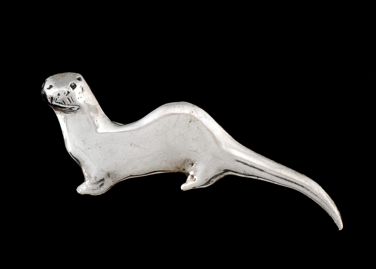 Roger Nichols Sterling Silver Otter Pin