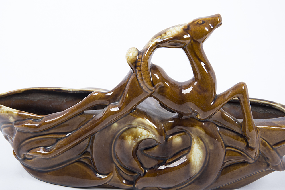 Vintage Gazelle Pottery Double Vase