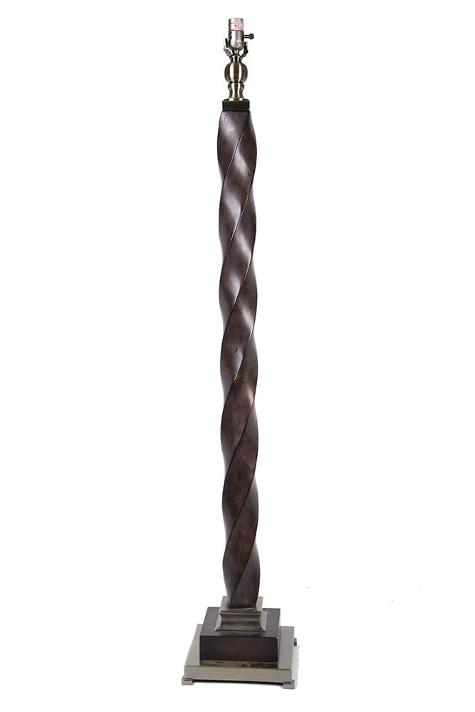 Twisted Wood Floor Lamp