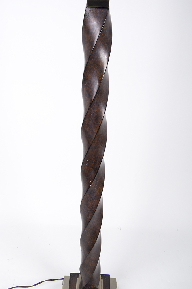 Twisted Wood Floor Lamp