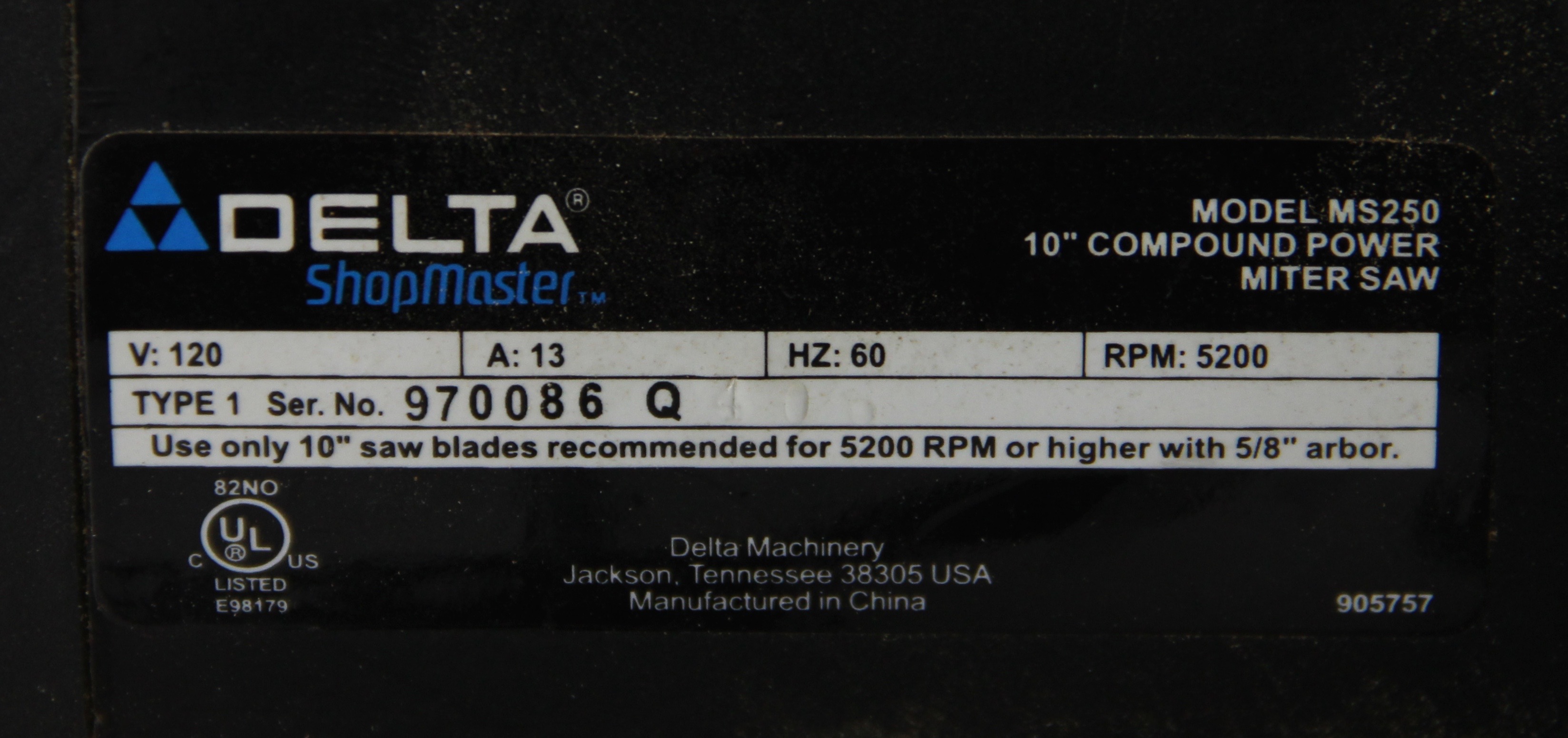 Delta ShopMaster Compound Miter Saw