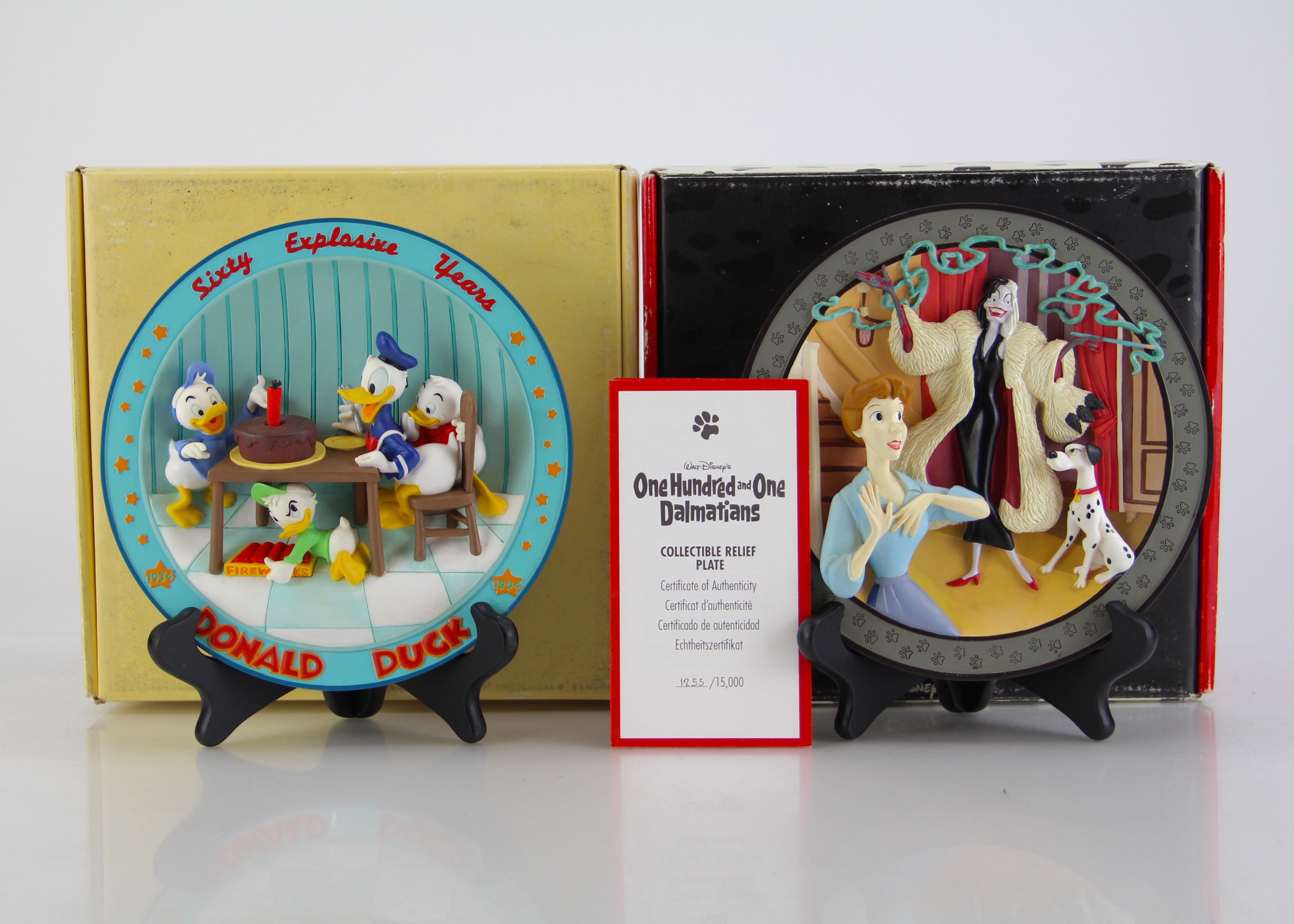 Disney Character Plates in Original Boxes