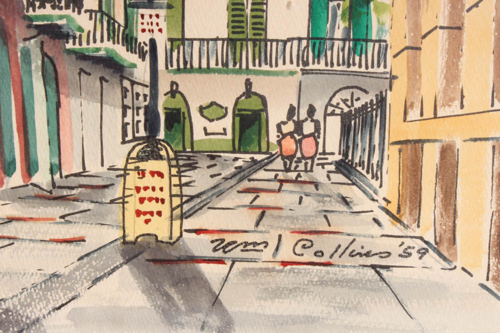 Signed Watercolor Paintings By William Collins