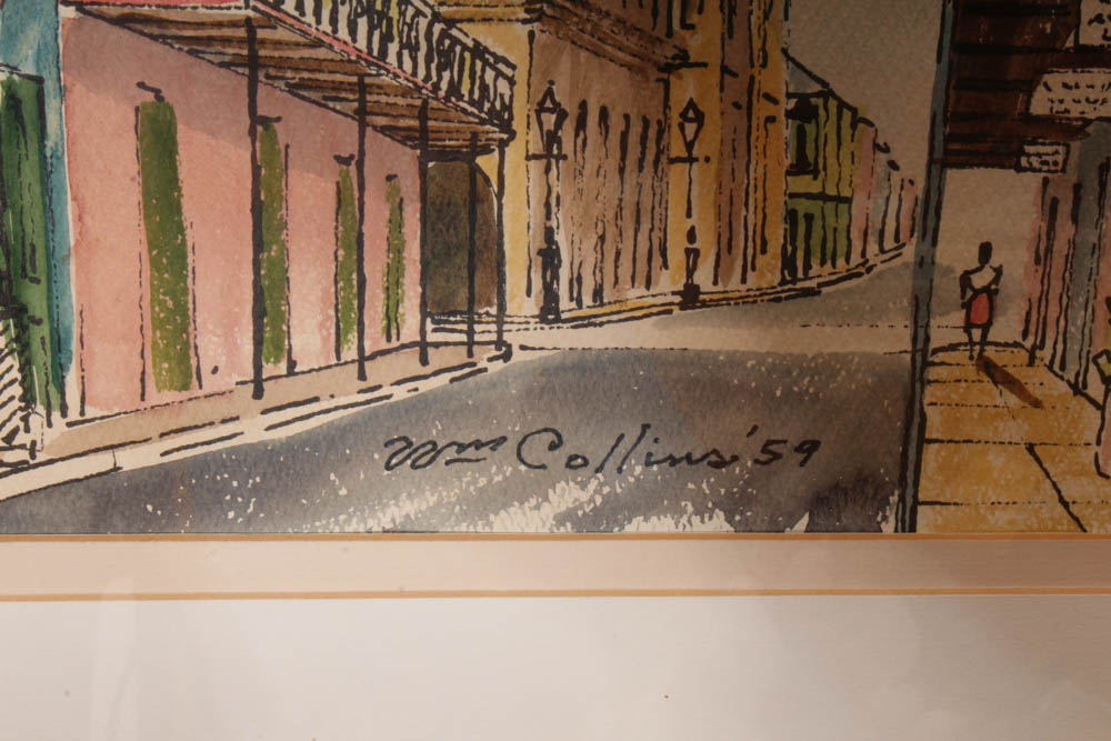 Signed Watercolor Paintings By William Collins