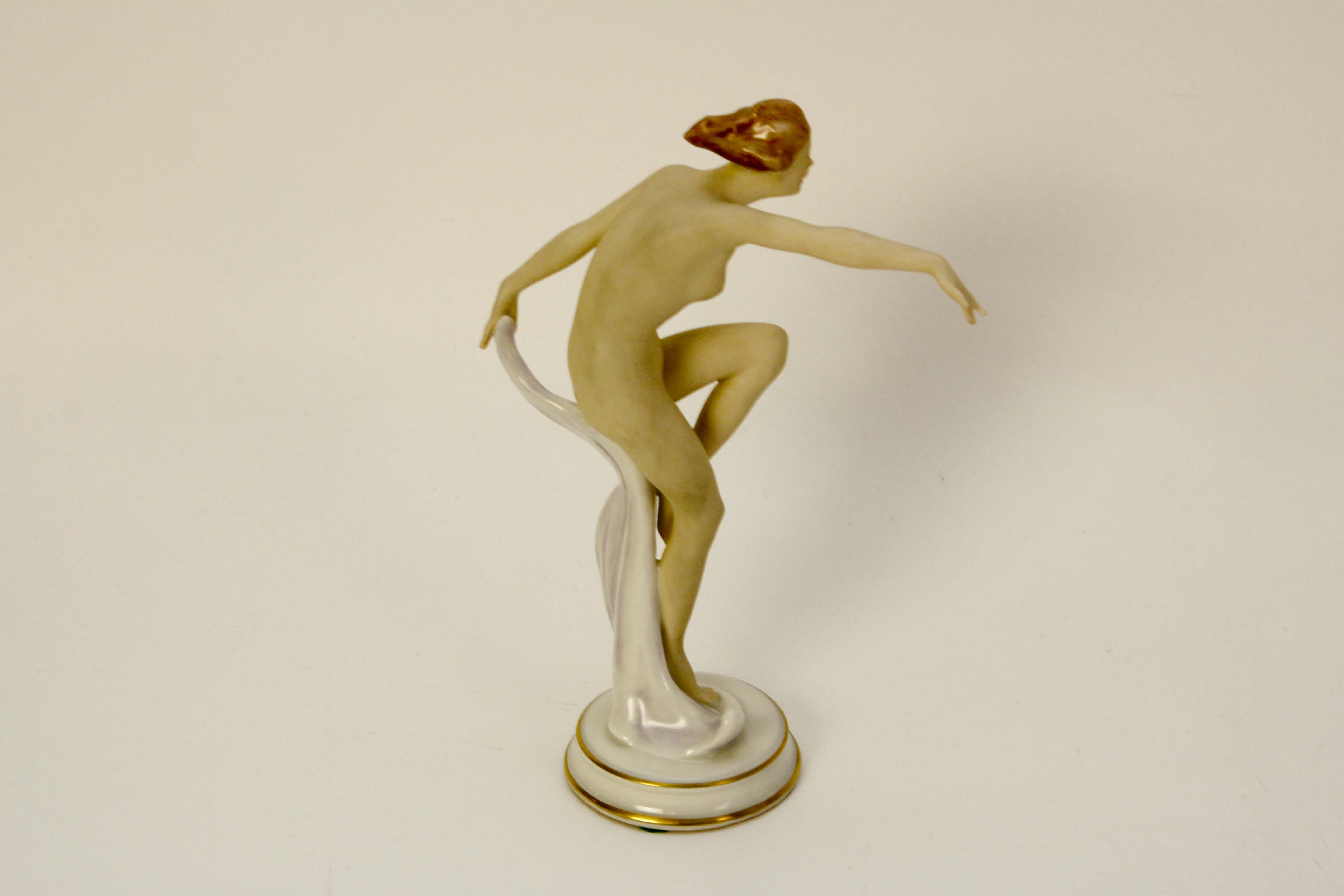 Vintage Dresden Female Nude Porcelain Figurine