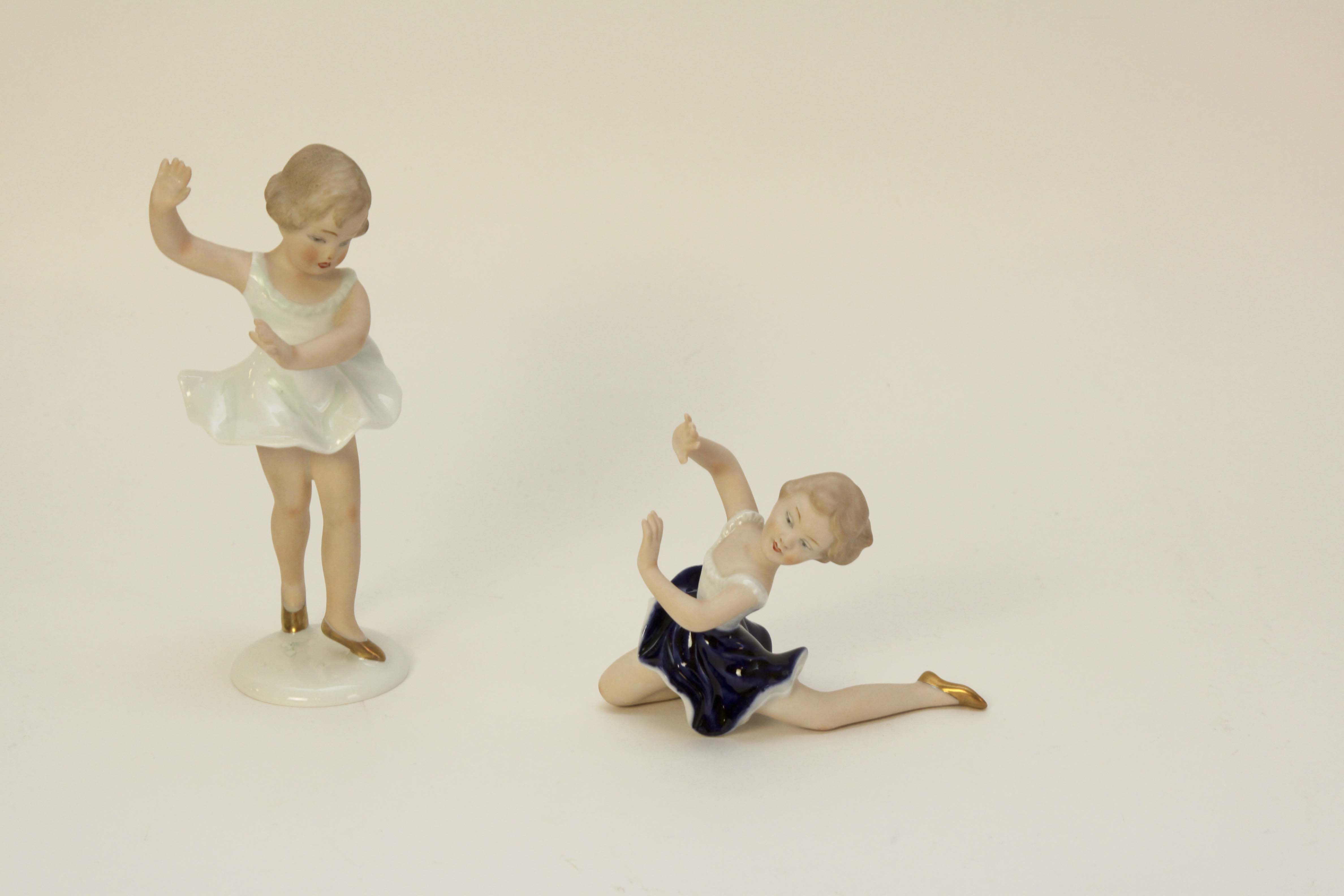 Pair of Wallendorf Vintage Ballerina Figurines