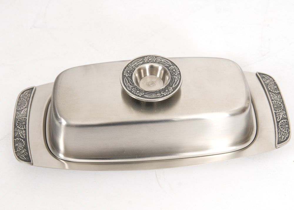 Pewter Tea Set and Trays