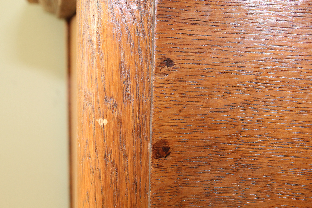 Vintage Oak Wash Stand with Towel Bar