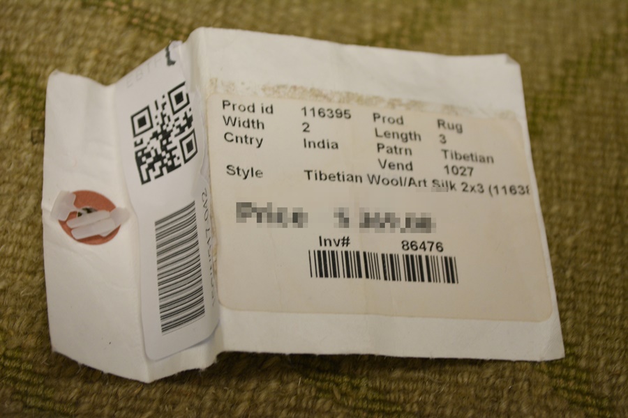 Tibetan Style Celery and Sage Contours Wool and Viscose Rug