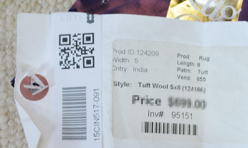 Contemporary Flat Woven and Knotted Pile Tufted Wool Area Rug