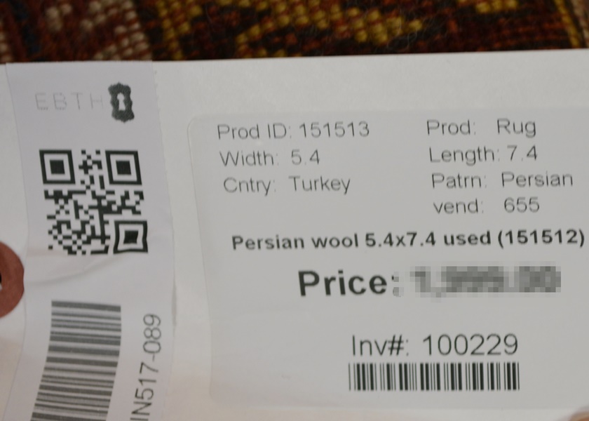 Circa 1980 Turkish Serapi Style Tribal Hand Woven Wool Area Rug