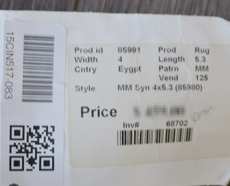 Contemporary Style Hand Carved Machine Made Striped Wool Area Rug