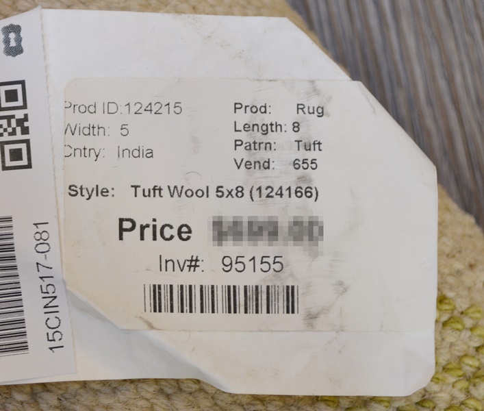 Ikat Design Flat Woven Lime and Plum Tufted Wool Area Rug