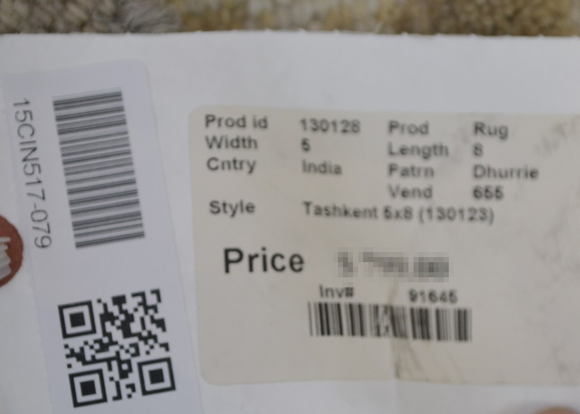 Ikat Design High/Low Flat Woven Abstract Area Rug