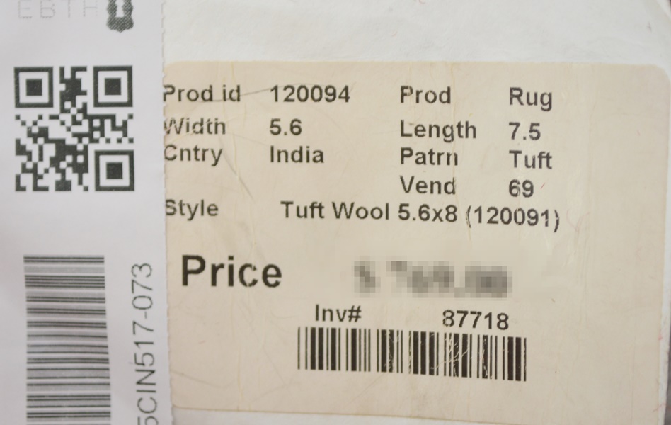 Contemporary Chocolate and Raspberry Rose Tufted Wool Area Rug