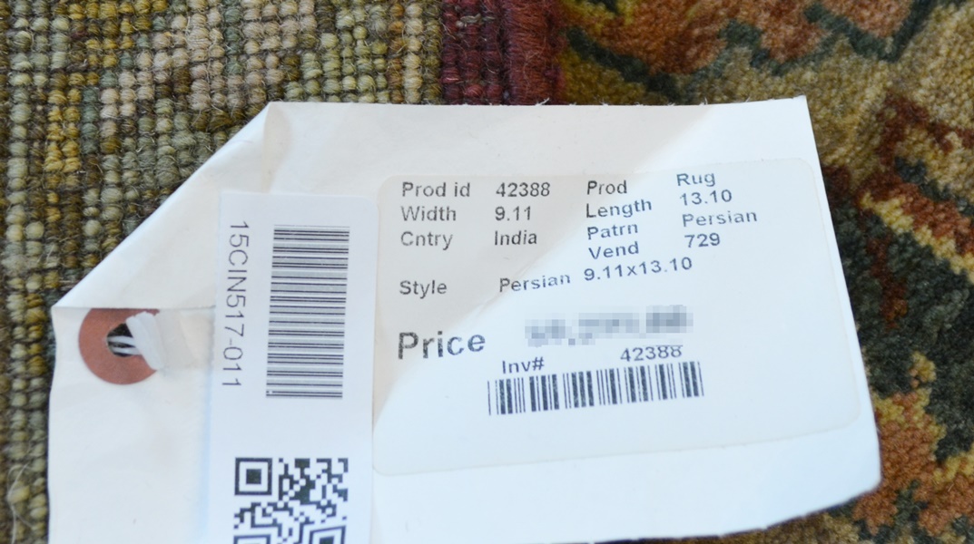 Agra Style Eggplant Hand Woven Wool Area Rug