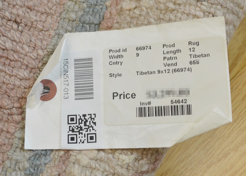 Tufenkian Persian Serapi Style Mauve Wool Area Rug