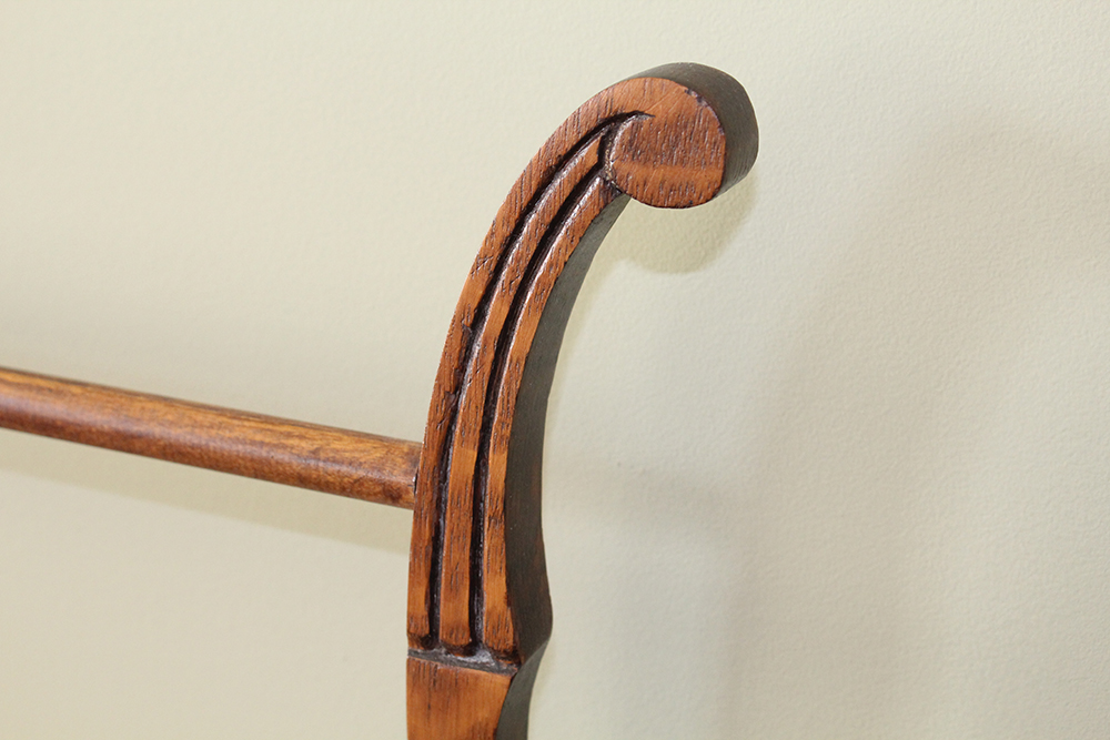 Vintage Oak Wash Stand with Towel Bar