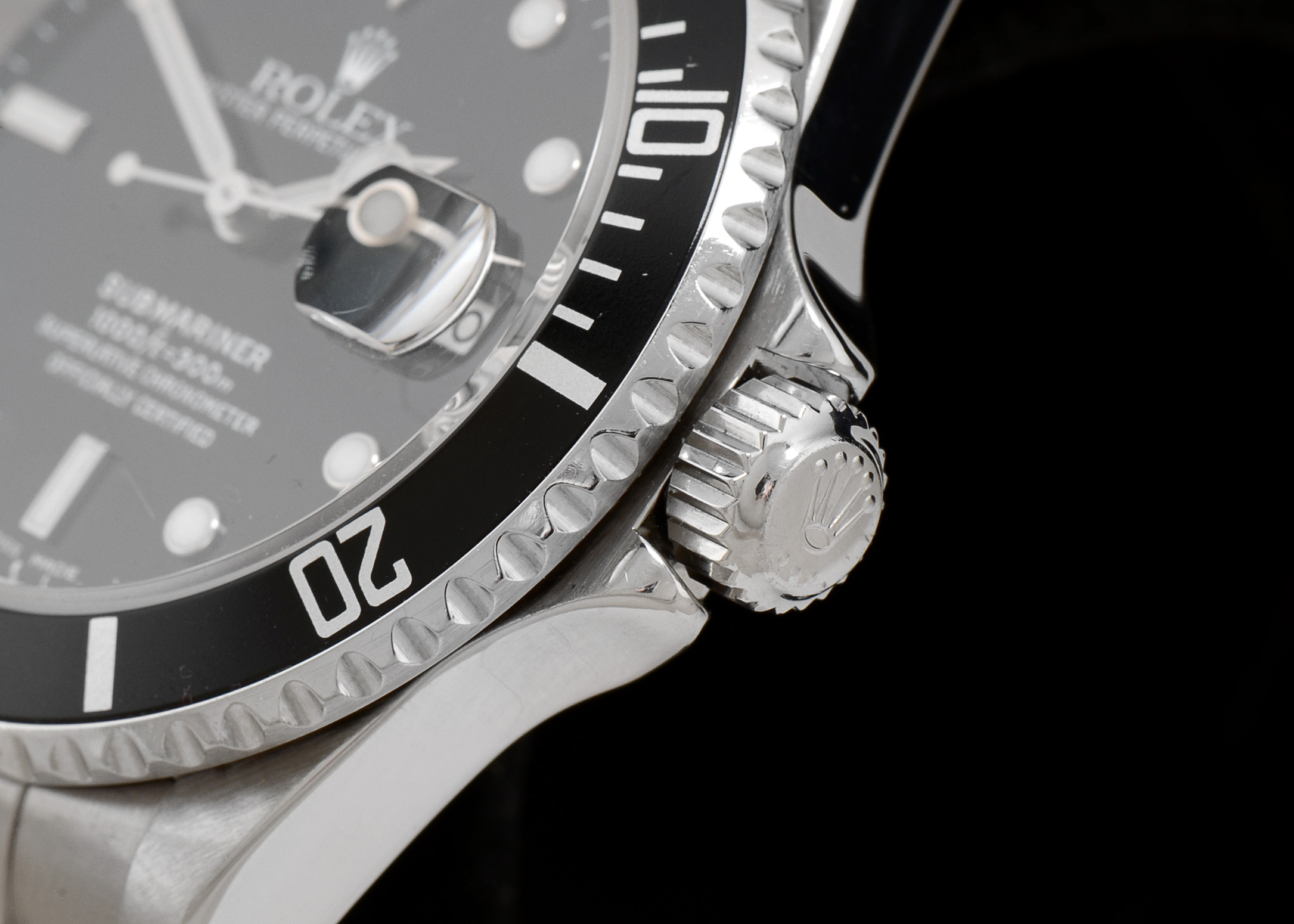 Men's Rolex Submariner Date Stainless Steel 16610 Black Automatic