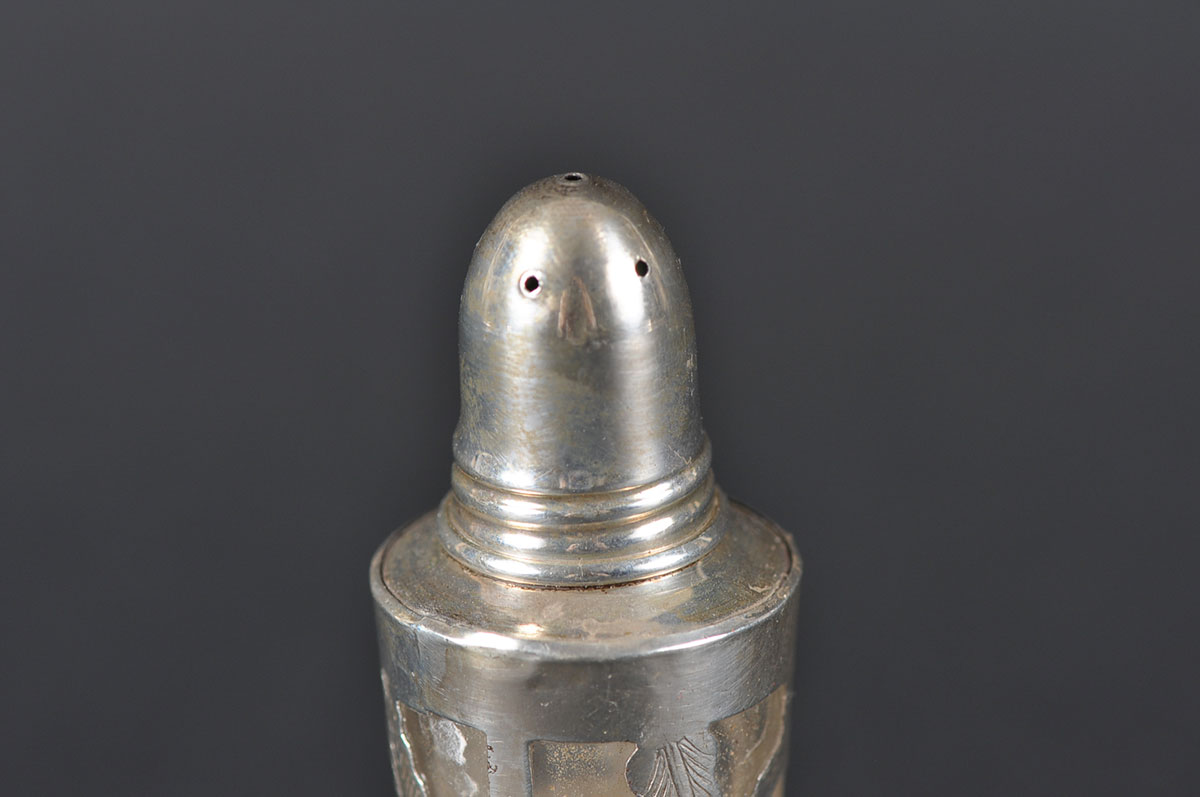 Sterling and Glass Shakers and Toothpick Holders